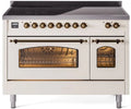 48 Induction Range with Electric Oven in Antique White B812988