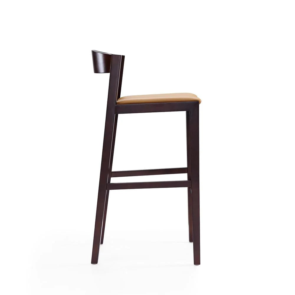 Faux Leather Barstool in Camel (Set of 3) C156