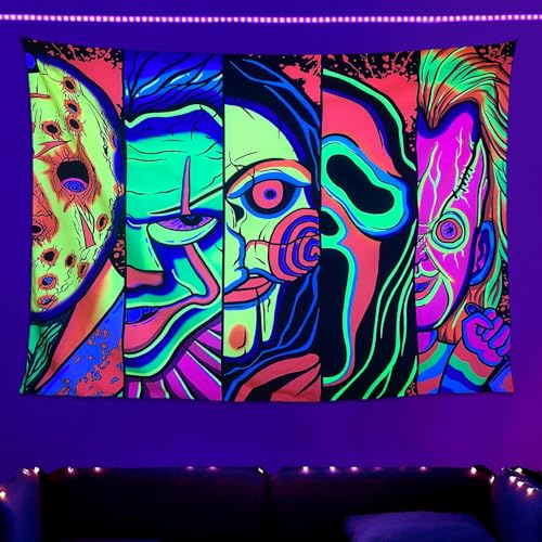 Blacklight UV Reactive Glow in The Dark Tapestry 70" x 90" A608180