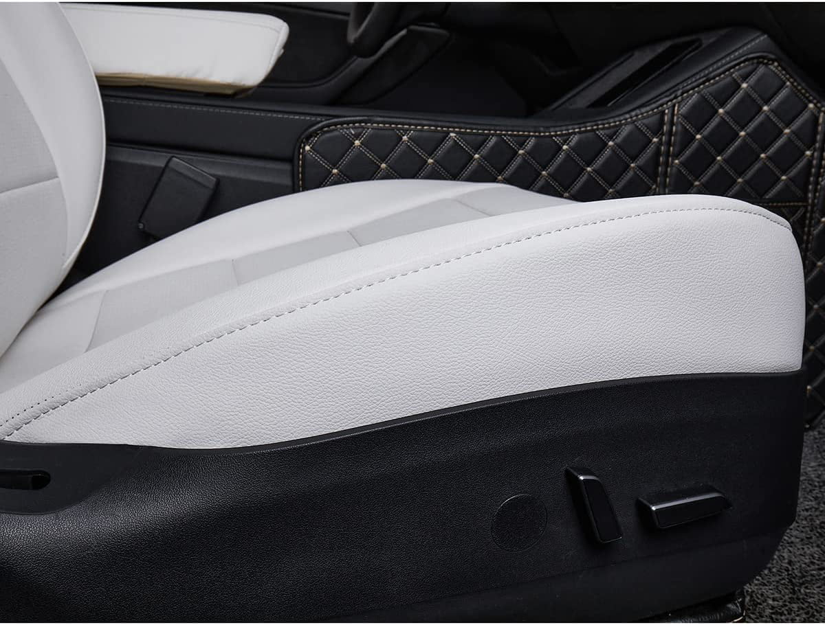 Custom Fit Car Seat Covers Full Set Leatherette White F785254