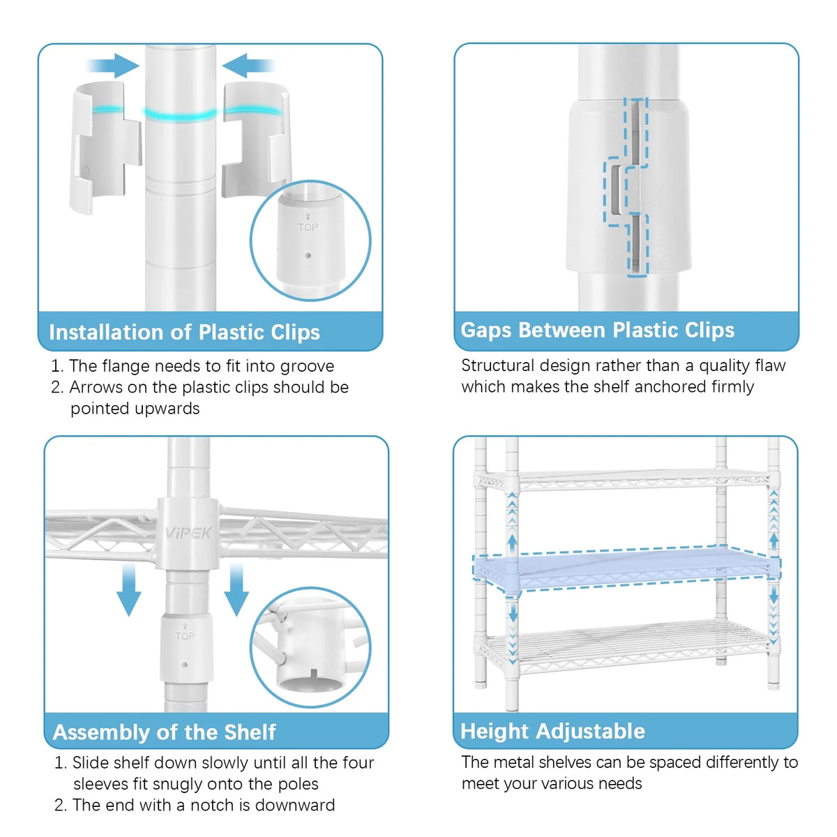 Heavy Duty 3 Tier Garment Rack with Adjustable Wire Shelving J3755