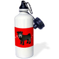 Black Paw Prints 21 oz Sports Water Bottle U588
