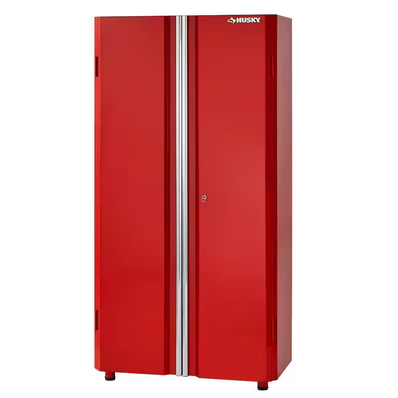 24-Gauge Steel Freestanding Garage Cabinet in Red L5204