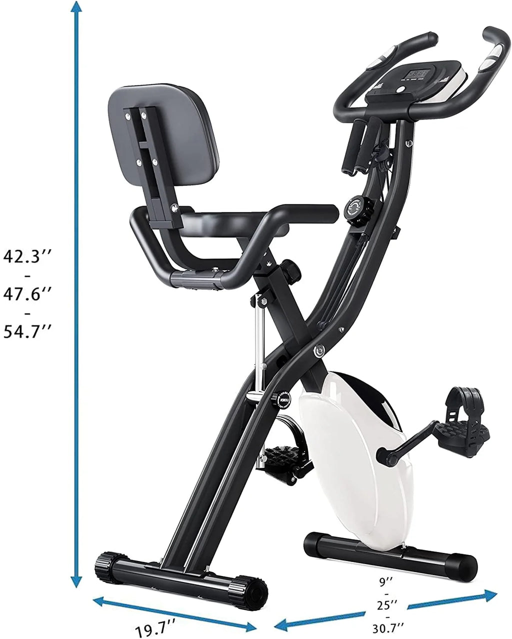 Folding 3-in-1 Recumbent Exercise Bike with Arm Resistance Bands X87597