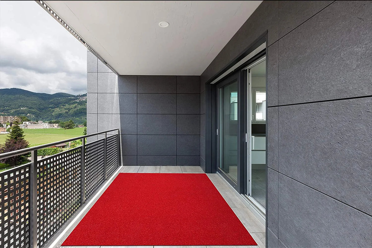 Red 100% UV Olefin Indoor/Outdoor Area Rug F511