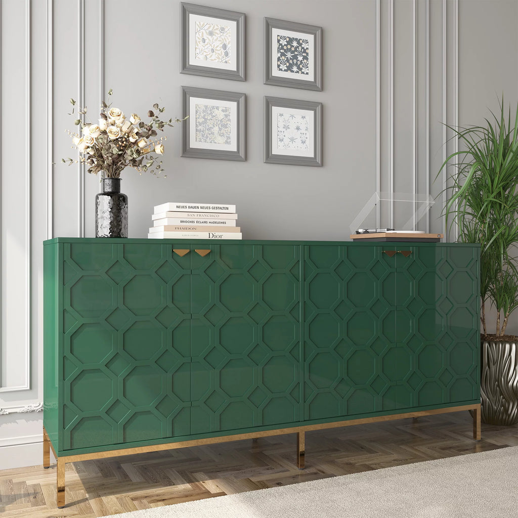 Green High Gloss TV Stand J748343
