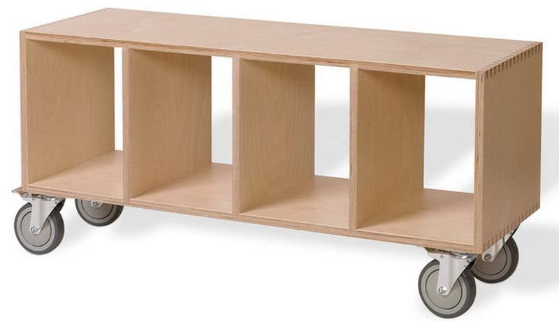 Walnut Cube Unit Bookcase U3110