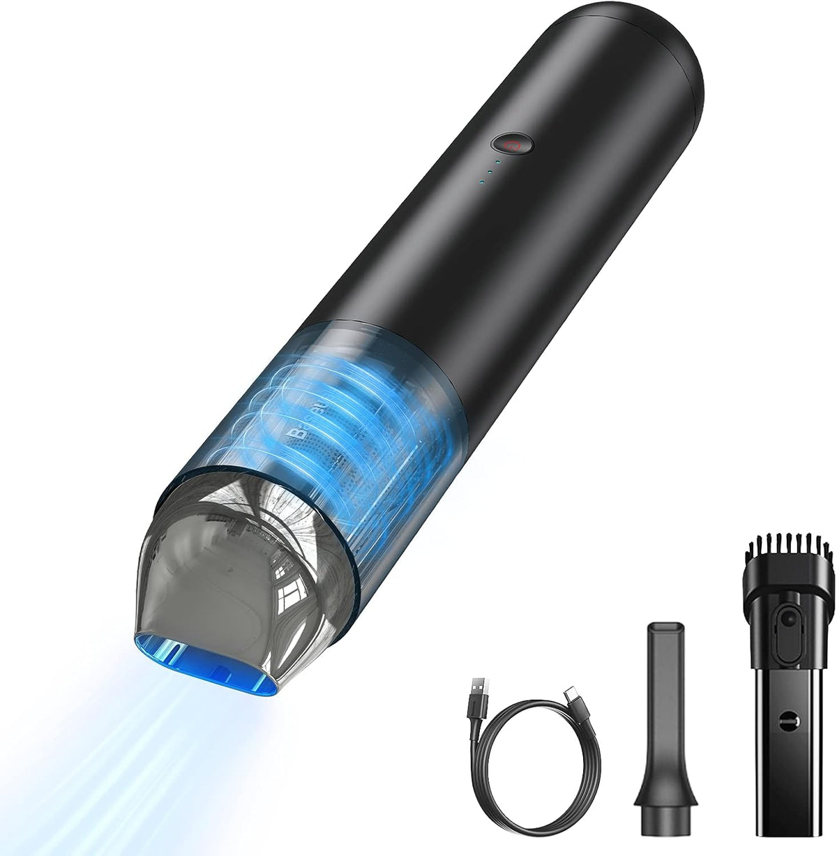 Handheld Cordless Rechargeable Vacuum with Adjustable Suction Power and LED Light E79646