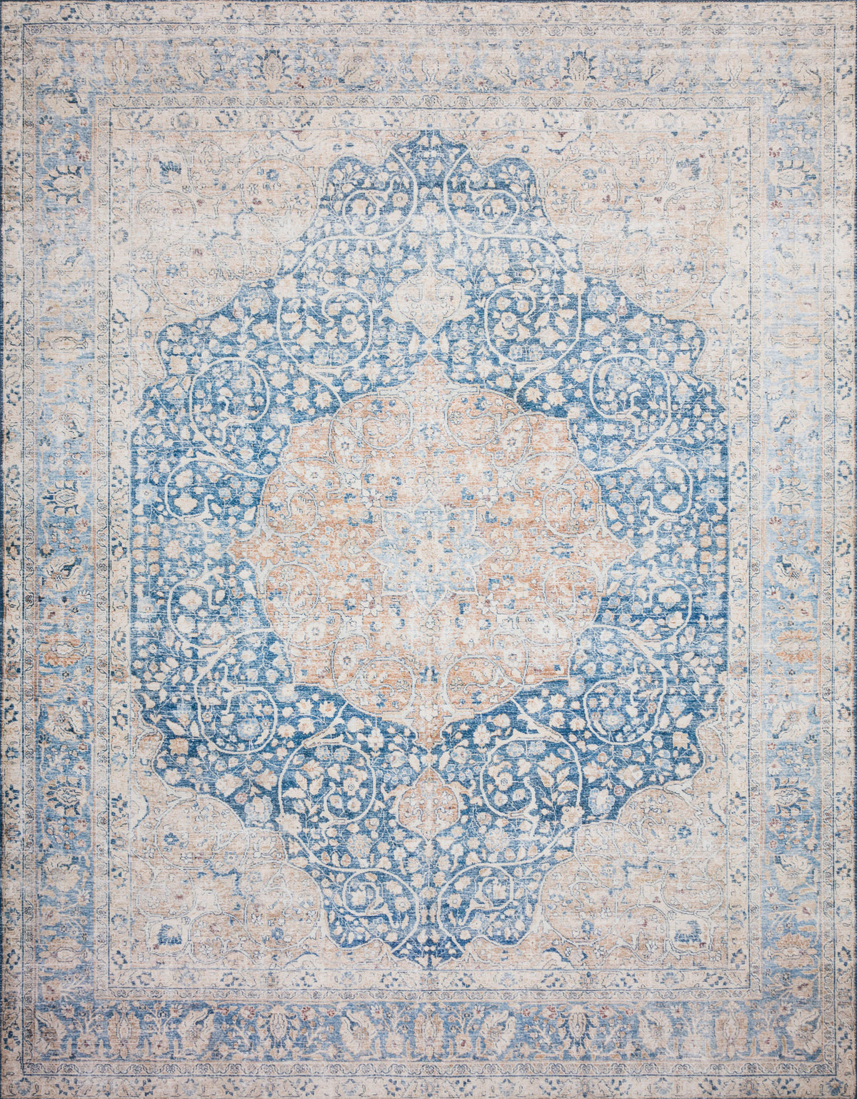 Blue Tangerine 2'6 x 9'6 Rug C239642
