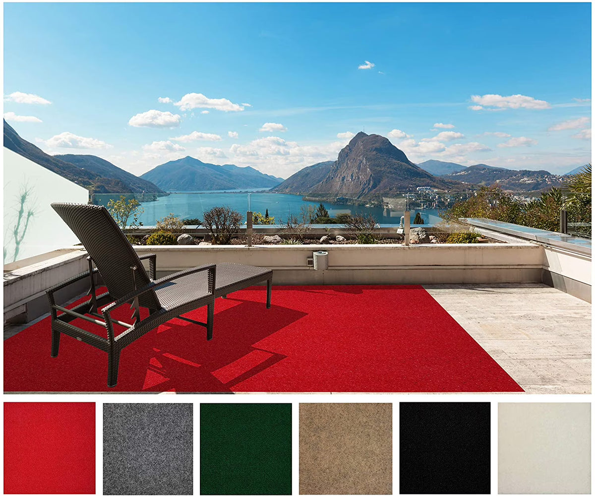 Red 100% UV Olefin Indoor/Outdoor Area Rug F511