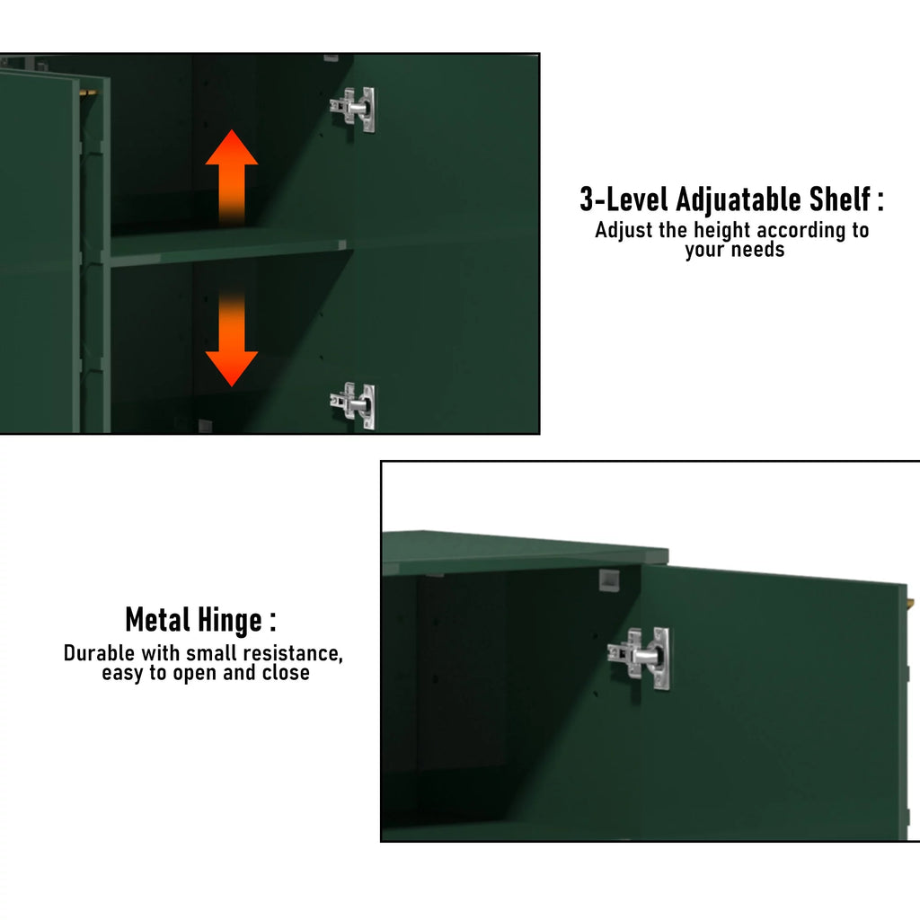 Green High Gloss TV Stand J748343