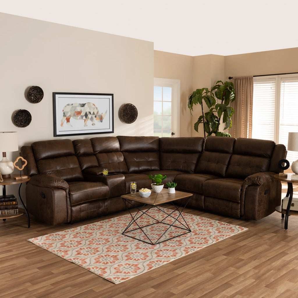 6-Piece Sectional Recliner Sofa B842