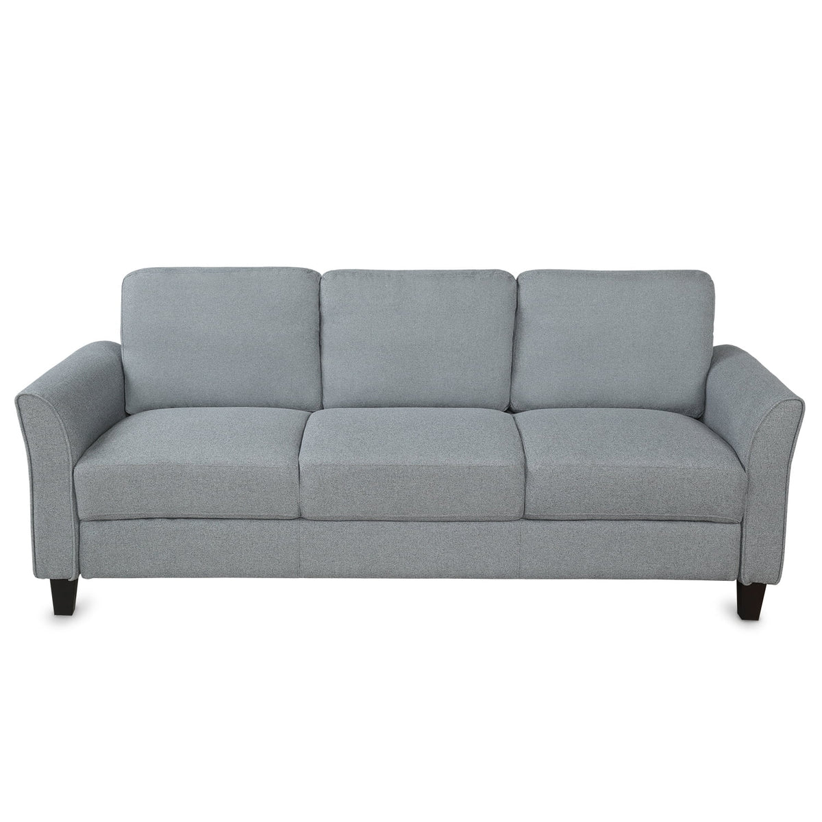 Gray Linen 3-Seat Sofa D420