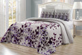 Purple Grey Vine Reversible King Size Quilt Set N73831
