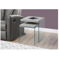 Grey and Clear Nesting Table 2-Piece Set Q250601
