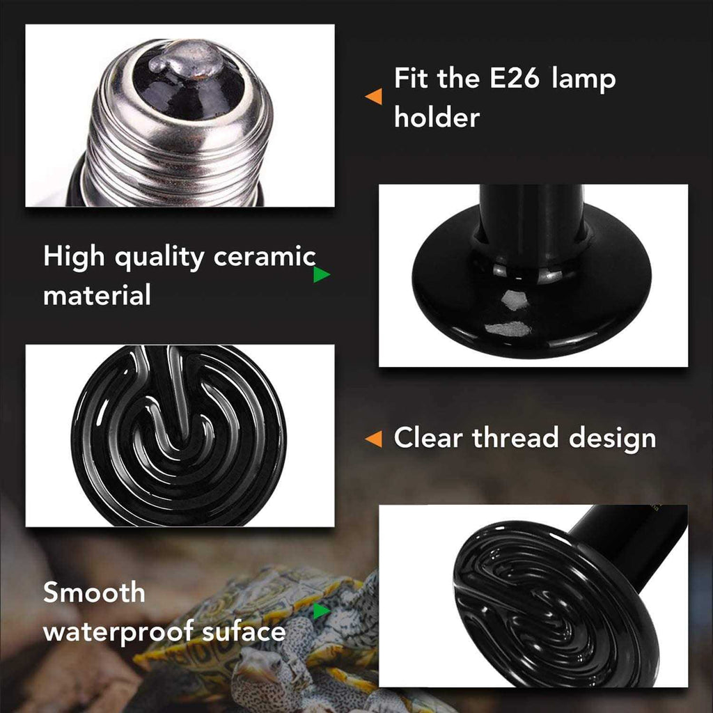 150W Ceramic Heat Emitter Reptile Heat Lamp Q1620