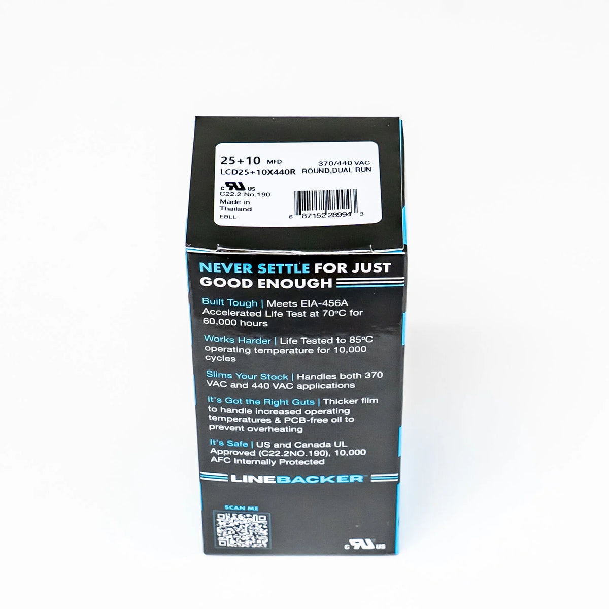Capacitor Round Dual Run 25 + 10 uf mfd 370/440 Volts E358