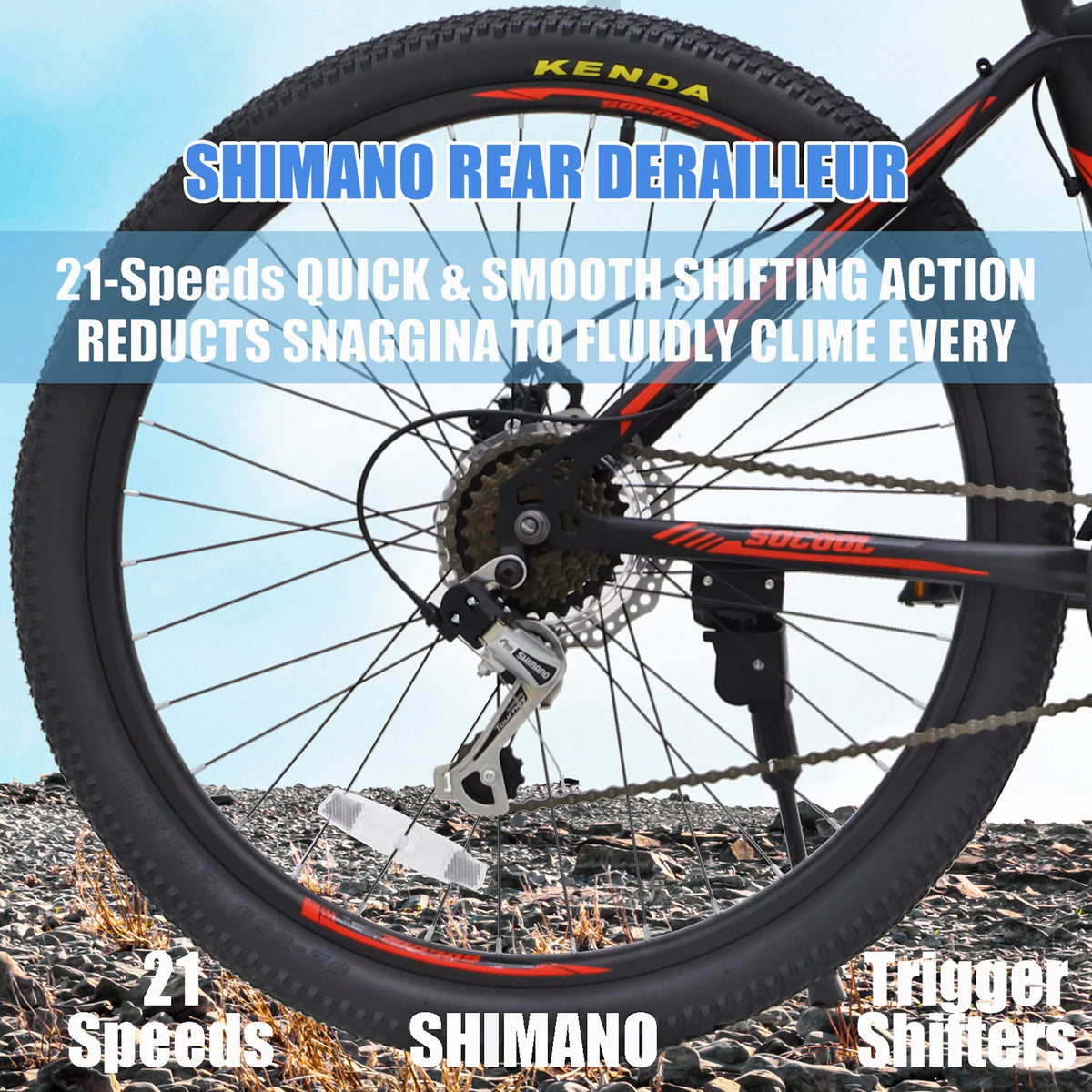 26 Inch Aluminum Mountain Bike Hydraulic Disc Brake 21 Speed Y74971