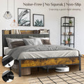 Full Size Metal Platform Bedframe with Headboard C364760