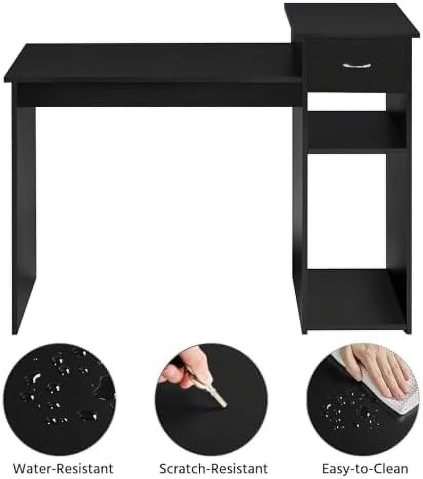 47 inch Computer Desk with Drawers and Printer Shelf X529