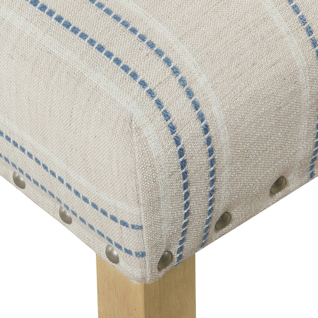Set of 2 Stripe Dining Chair Blue/White H515