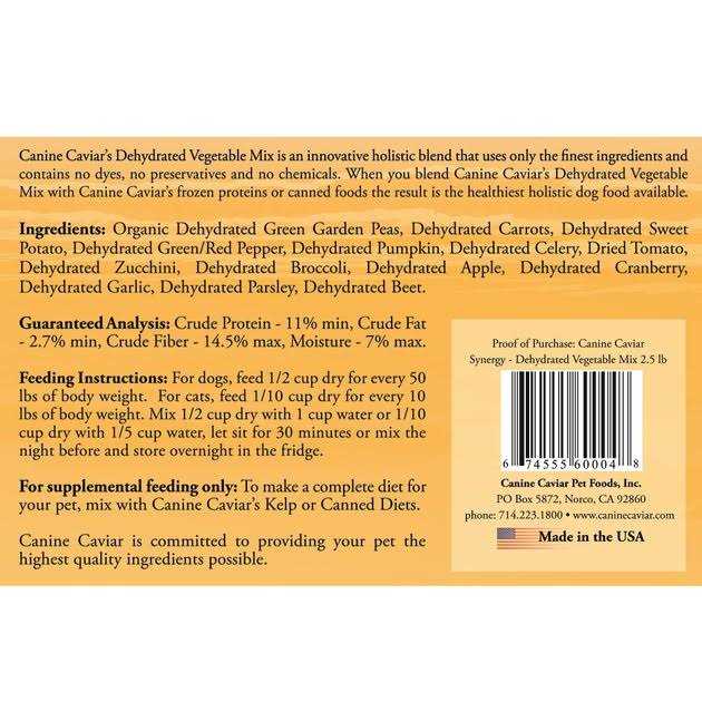 Dehydrated Vegetable Mix Food Supplement D79035