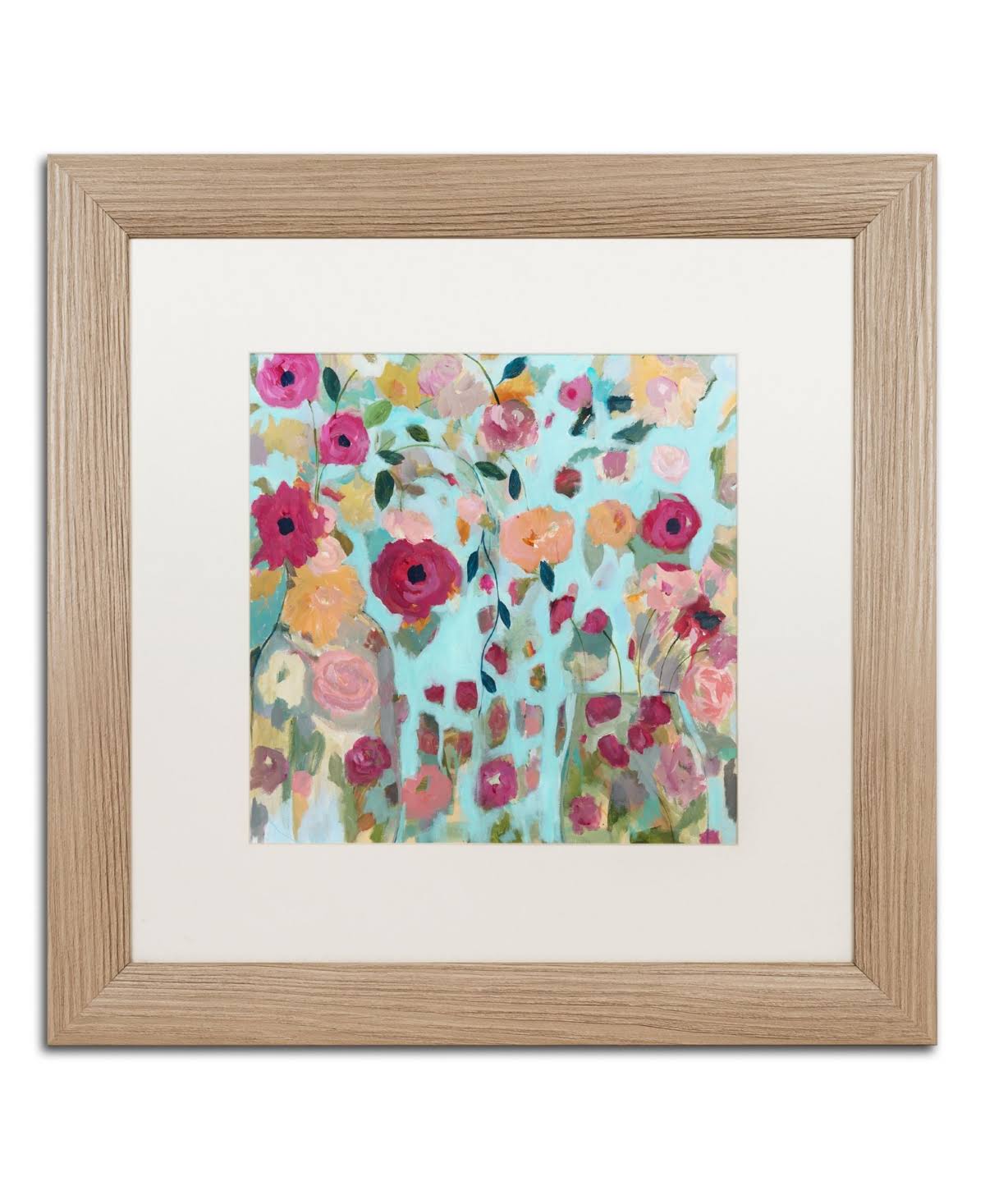 White Matte Birch Frame 16x16-Inch Art Z40665