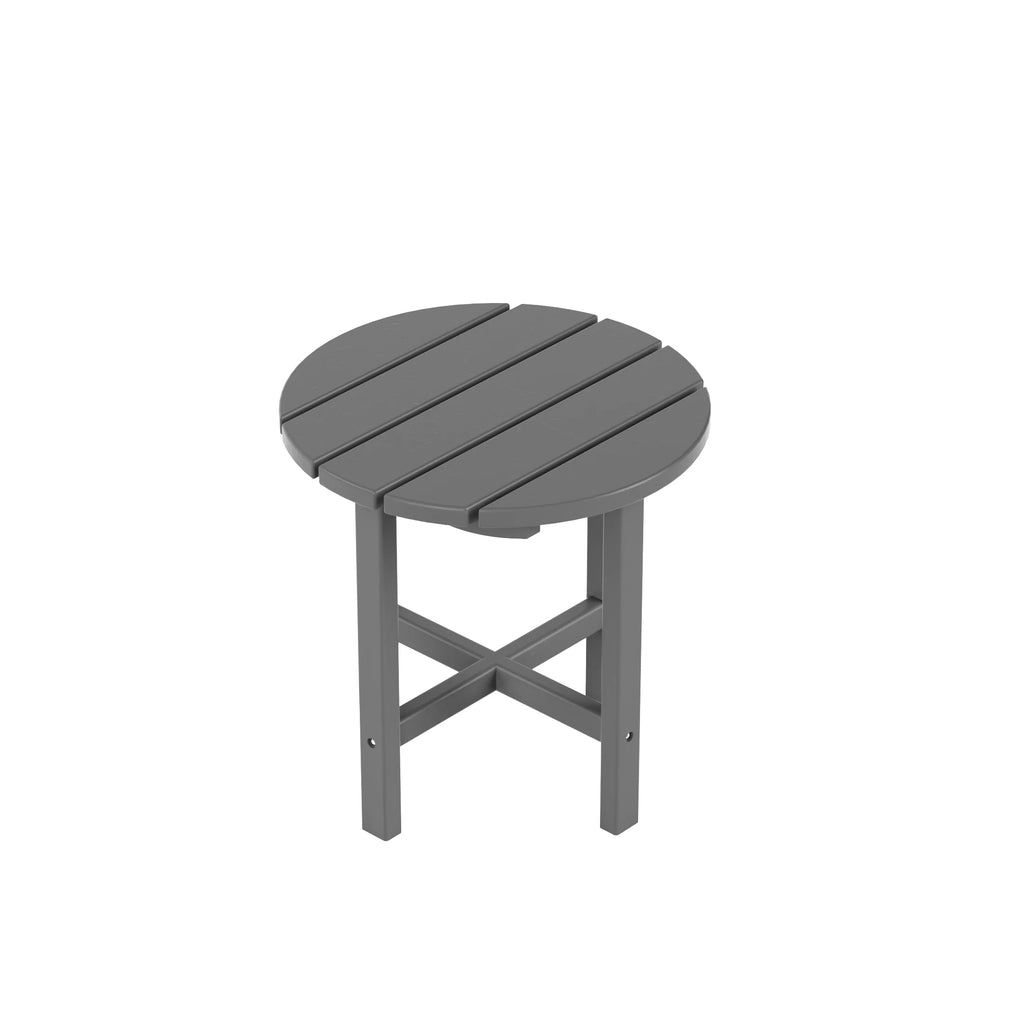 18" Round Plastic Outdoor Patio Side Table L7869