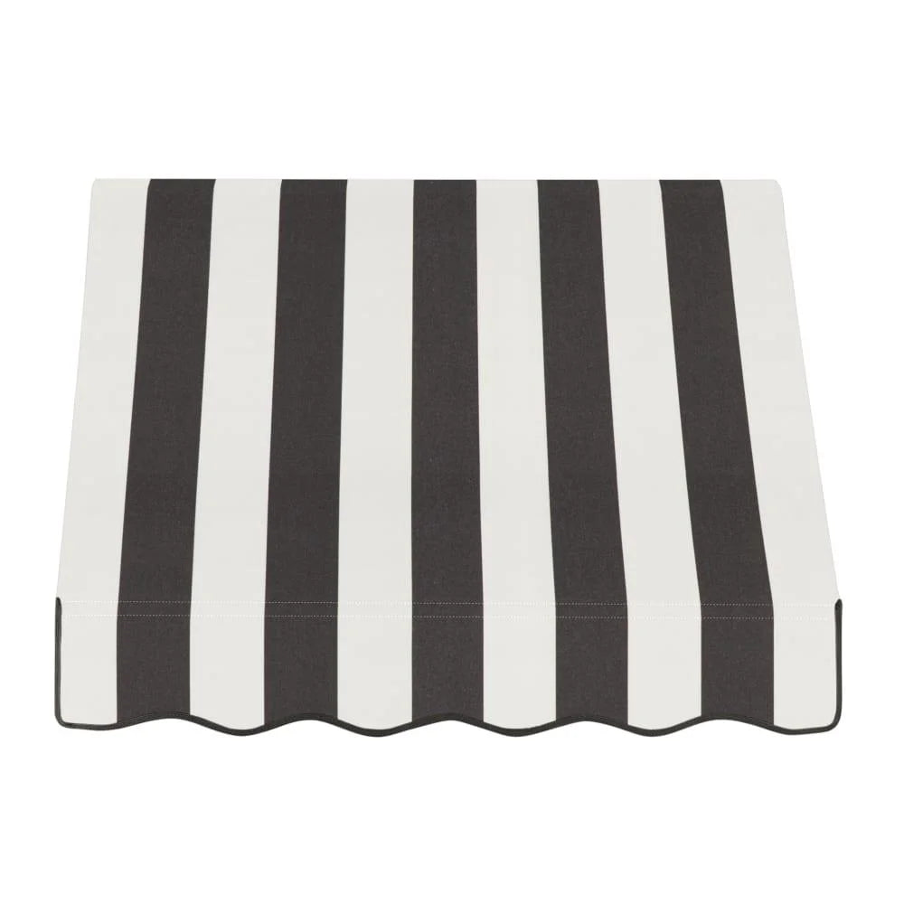 Black/White Stripe Acrylic Fixed Awning T236553