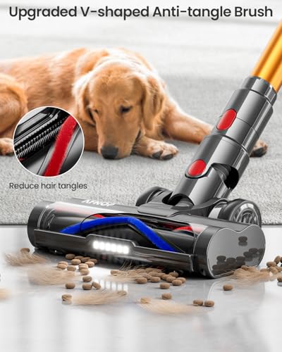 Cordless Vacuum Cleaner, 45Kpa 550W 65Mins Self-Standing Stick Vacuum with Touch Screen P9139
