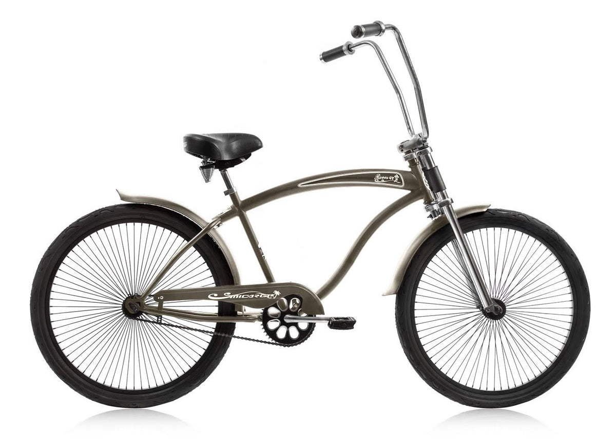 Matte Grey 26x22 Beach Cruiser Bike S4255