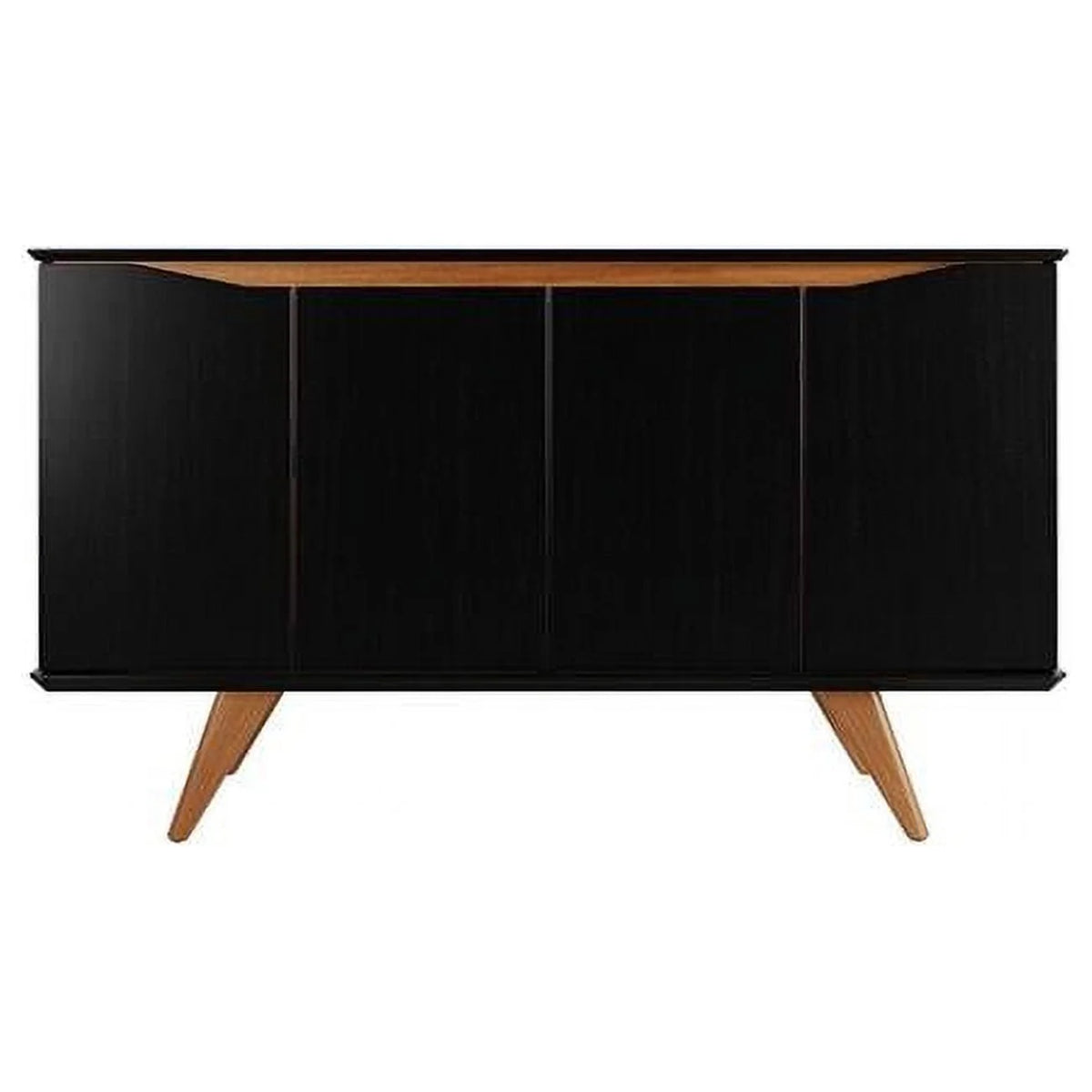 Black & Maple Cream 4 Shelves Sideboard E2897