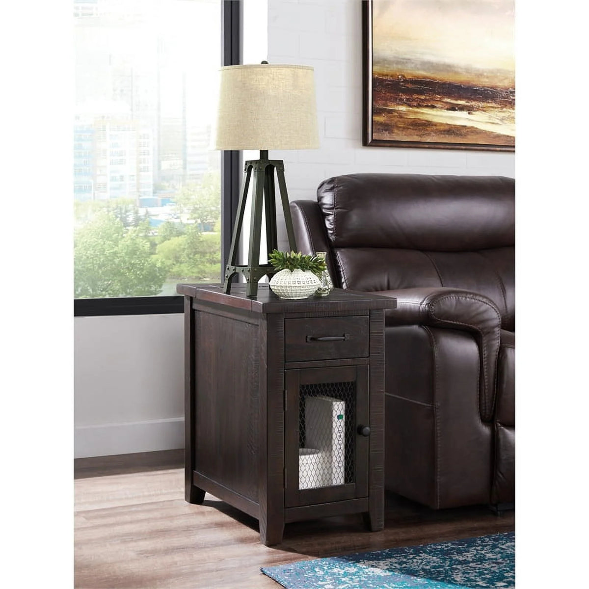 Rustic Chairside Table Set of 2 X5084