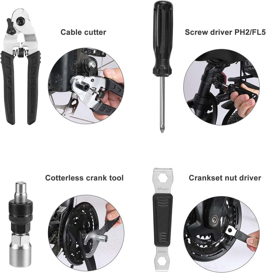 30 Piece Bike Repair Tool Kit with Storage Case D441