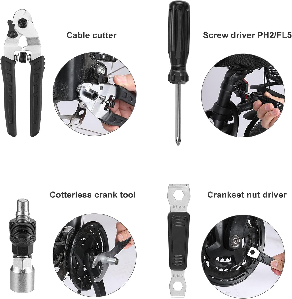 30 Piece Bike Repair Tool Kit with Storage Case D441