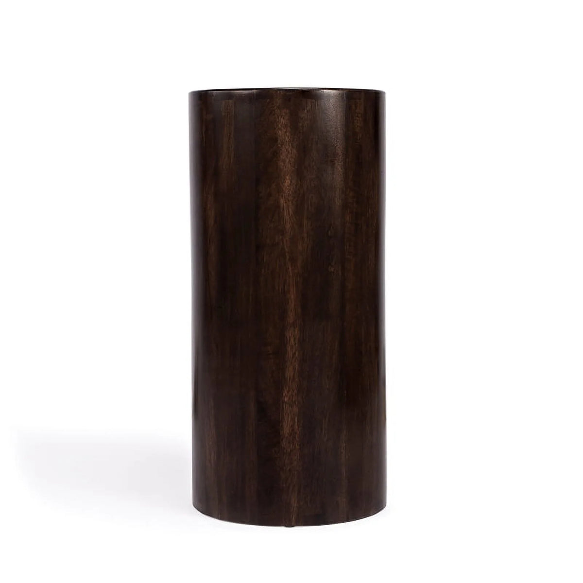 Dark Brown Mango Wood End Table with Storage Set of 2 W3676