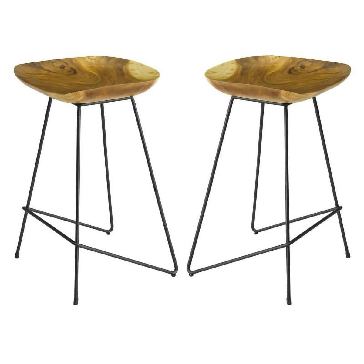 26" Wood Counter Stool - Set of 2 M79071