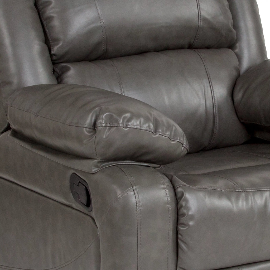Gray LeatherSoft Recliner D828