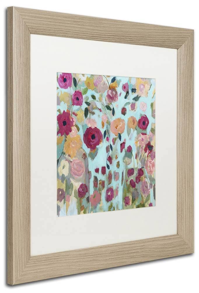 White Matte Birch Frame 16x16-Inch Art Z40665