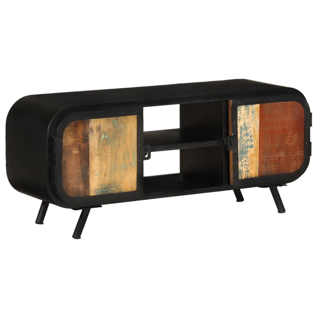 Reclaimed Wood TV Stand with 2 Doors and 2 Shelves Z66941