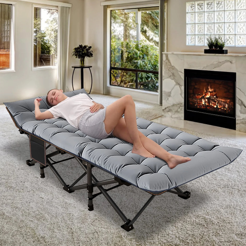2 Pack Oversized Portable Folding Bed with Mattress and Carry Bag G51098