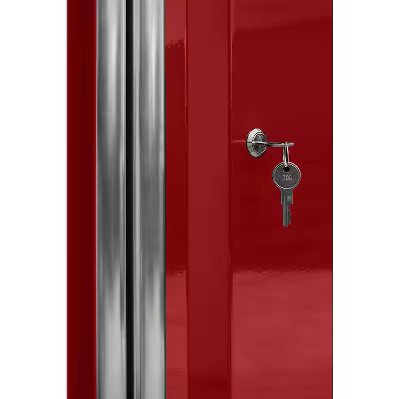 24-Gauge Steel Freestanding Garage Cabinet in Red L5204
