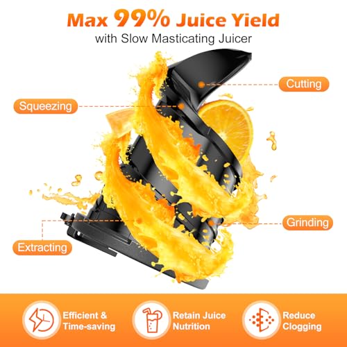 Cold Press Slow Masticating Juicer with 5.8" Feed Chute G625616