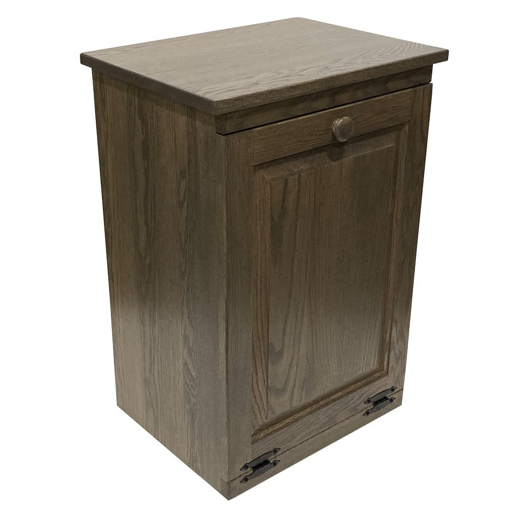 Tilt Out Trash Cabinet Wooden Garbage Can Holder (Golden Oak) O685