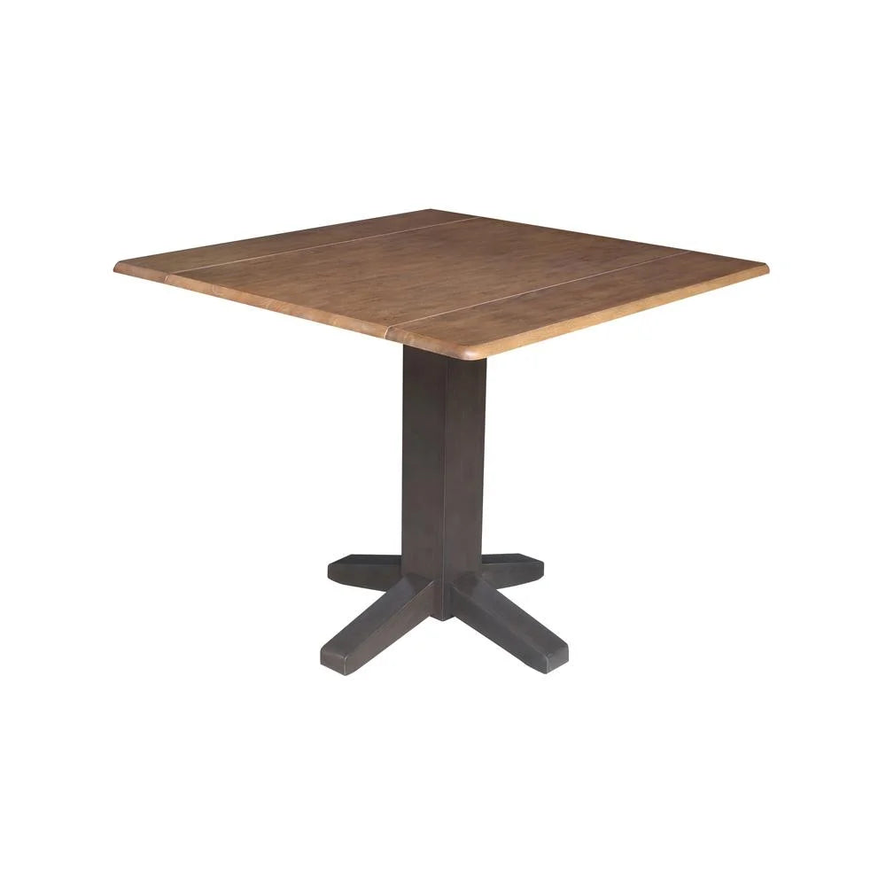 36" Solid Wood Square Dual Drop Leaf Dining Table O500