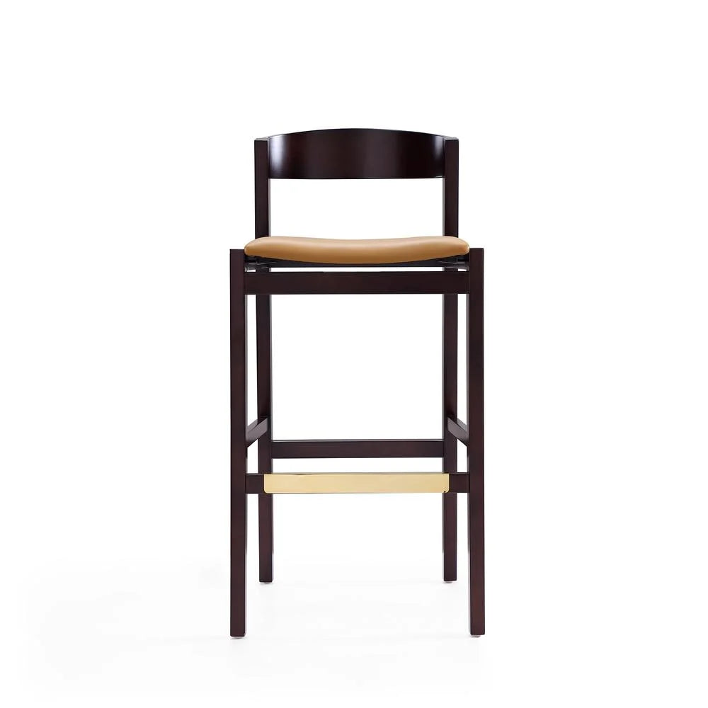 Faux Leather Barstool in Camel (Set of 3) C156
