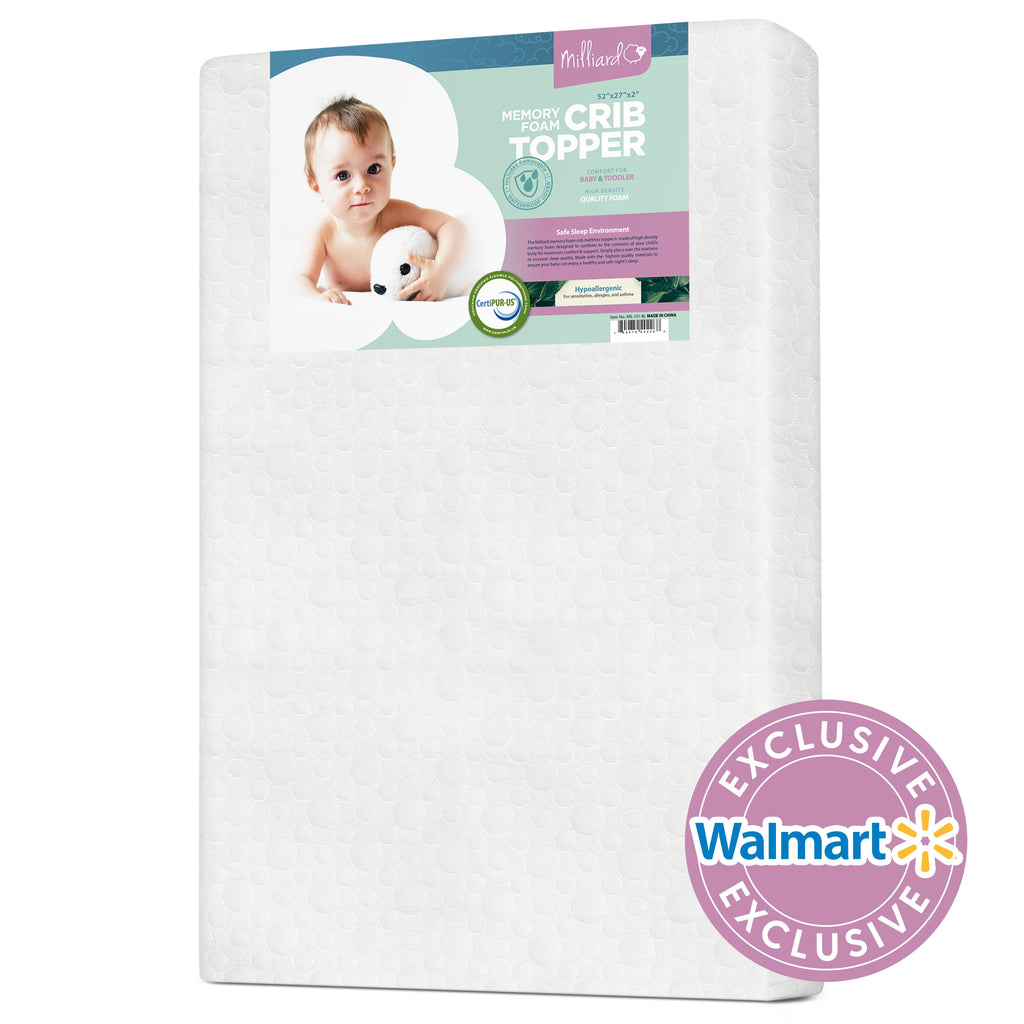 Ventilated Memory Foam Crib and Toddler Mattress Topper with Waterproof Cotton Cover C736202