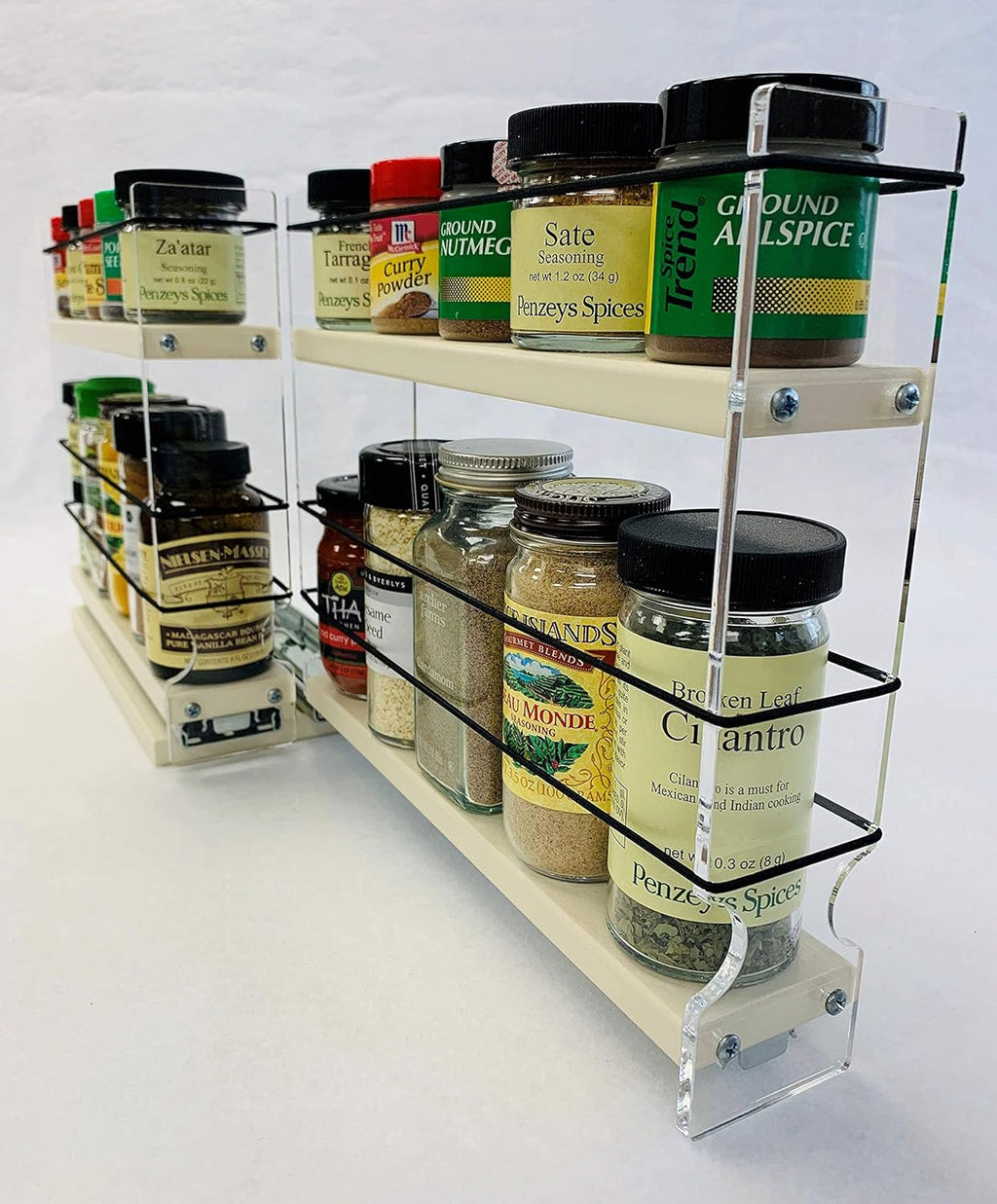 22x1.5x11 Spice Rack with 2 Drawers and 2 Shelves H893