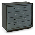 Gray Wood 4 Drawer Chest A44929