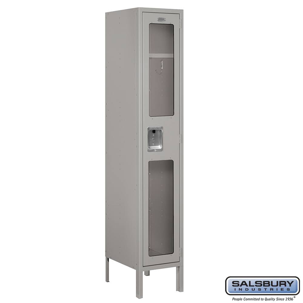 Metal Locker, Single Tier, Gray S5347